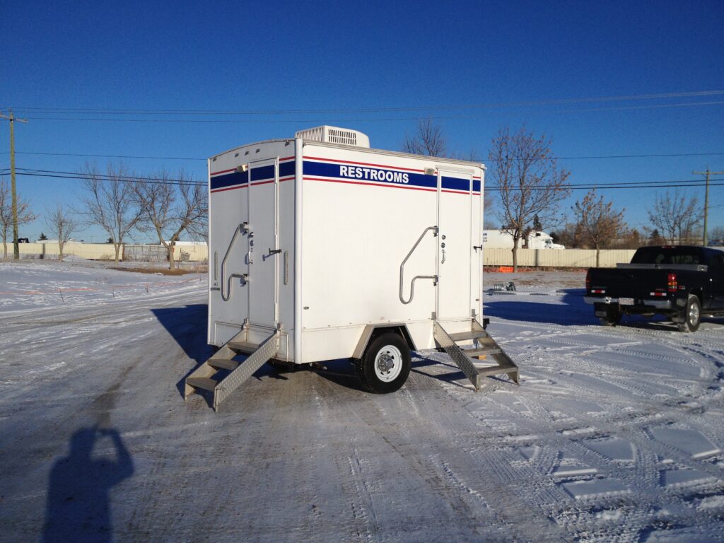 Little Jon's restroom trailer serving Central Alberta